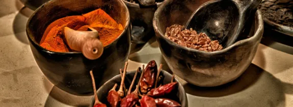 Spices in bowls