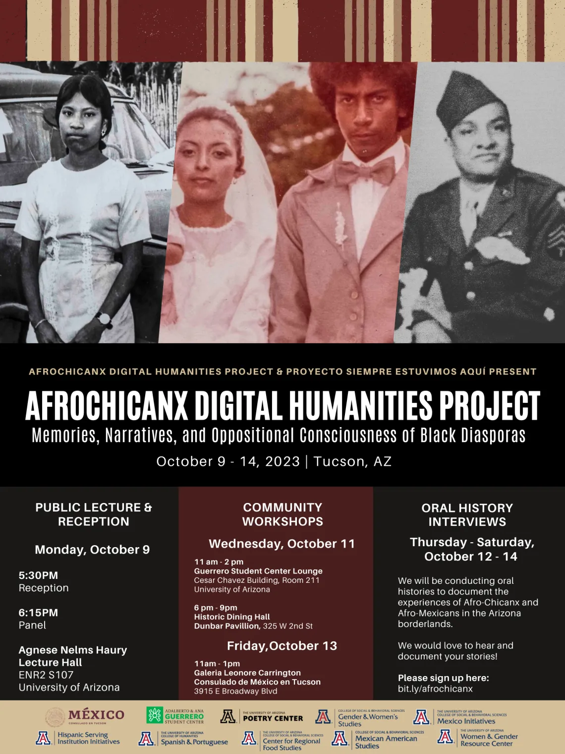 Afrochicanx Digital Humanities Project flyer 