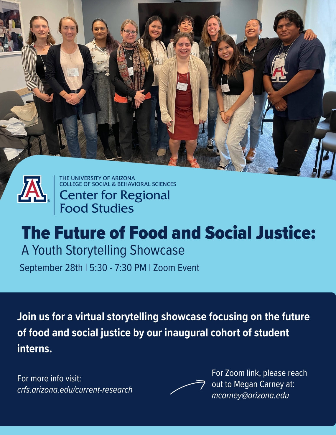 CRFS Future of Food and Social Justice Event Flyer