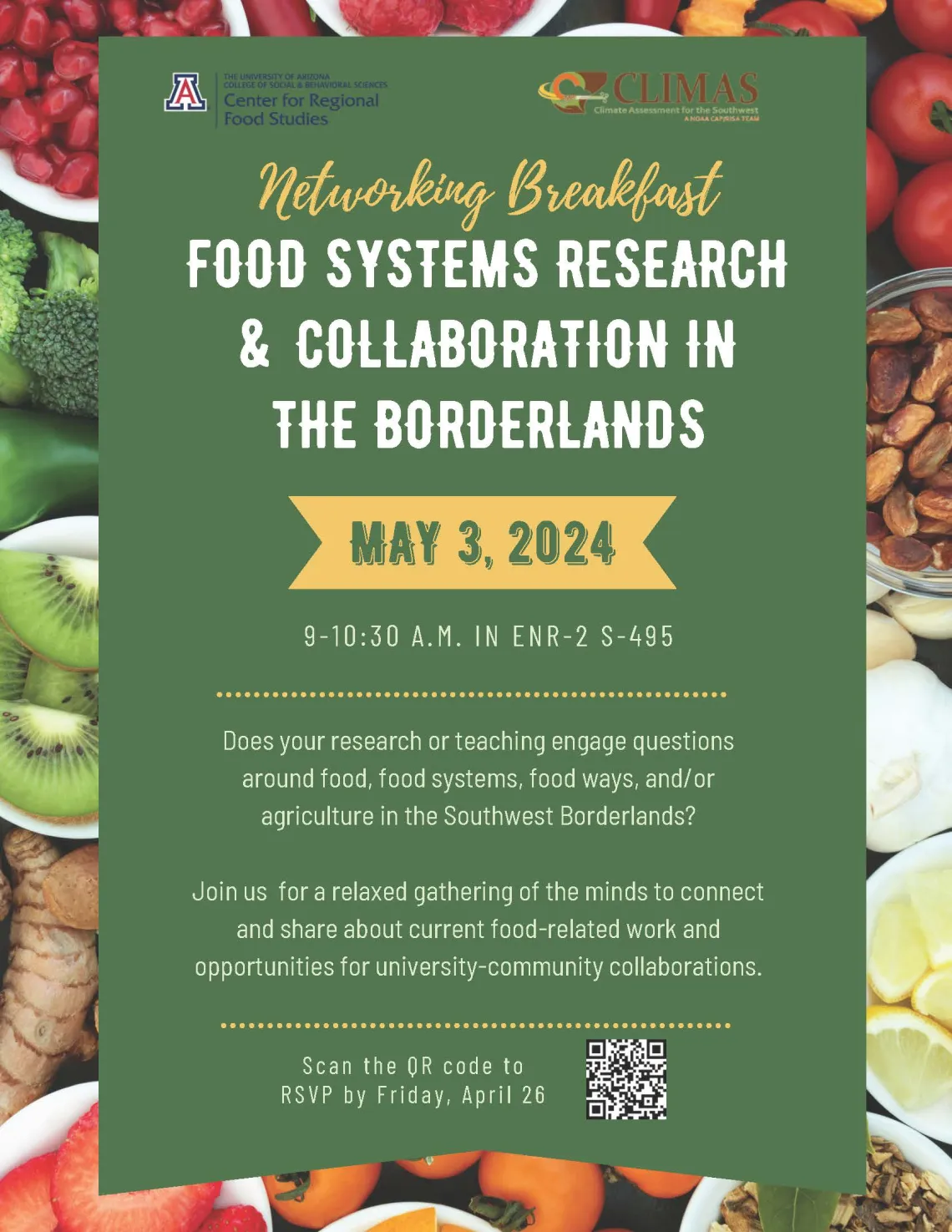 Food systesm research & collaboration in the borderlands flyer