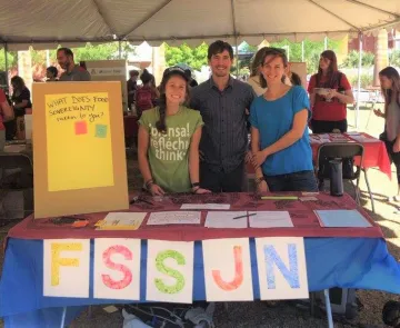 Students tabling at event